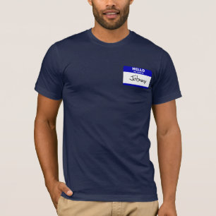 T-shirts Olá! meu nome é Johnny (azul)
