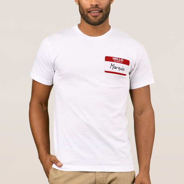 T-shirts Olá! meu nome é o marquês (vermelho) (Frente)