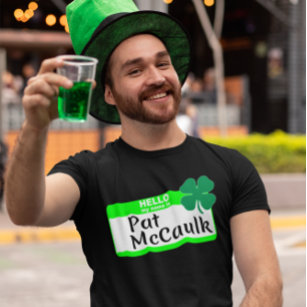 T-shirts Olá, meu nome é Pat McCaulk