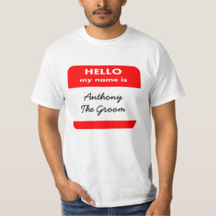 T-SHIRTS OLÁ, MEU NOME É T SHIRT, ADICIONAR NOSSO TEXTO ENG