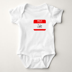 T-shirts Olá, Meu nome é ... (vermelho)