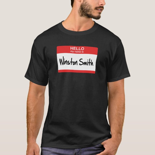 T-shirts Olá!. Meu nome é Winston Smith (Frente)