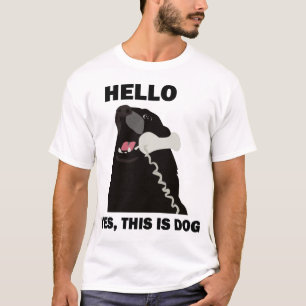 T-shirts OLÁ! SIM ESTE É telefone do telefone do CÃO
