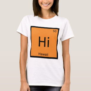 T-shirts Olá - Símbolo da Tabela Periódica da Química do Es
