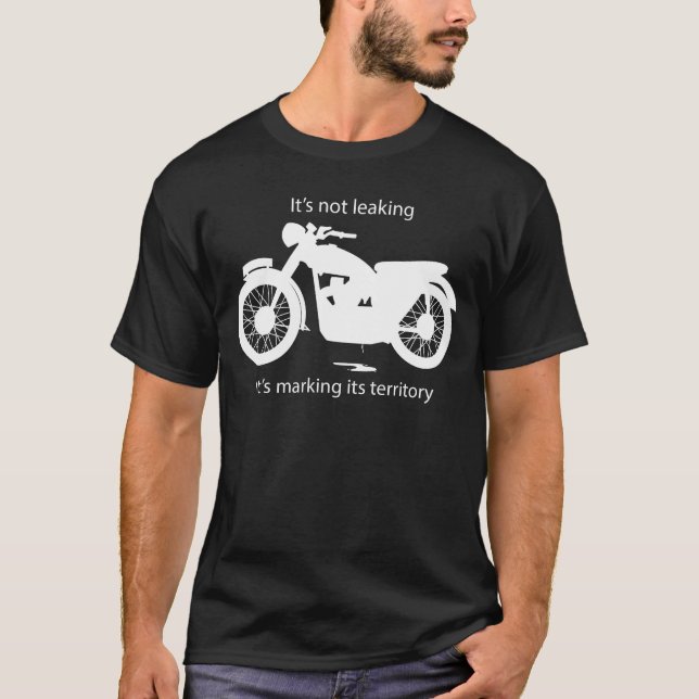 T-shirts Óleo de escape da motocicleta britânica clássica (Frente)