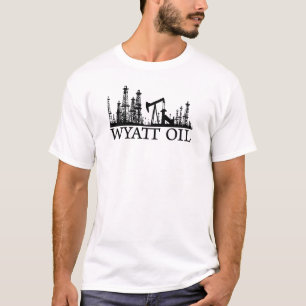 T-shirts Óleo de Wyatt (logotipo preto)