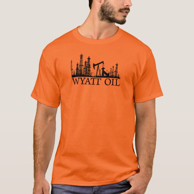 T-shirts Óleo de Wyatt/logotipo preto (Frente)