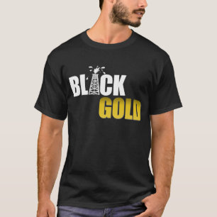 T-shirts Óleo Dourado preto