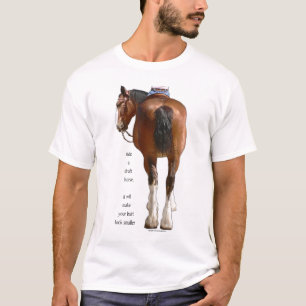 T-shirts Olhar do bumbum de Clydesdale pequeno