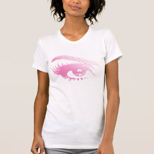 T-shirts Olho bonito à moda da mulher na reticulação - r