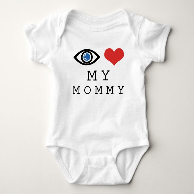 T-shirts Olhos Adoram Minha Mamãe Personalizada (Frente)