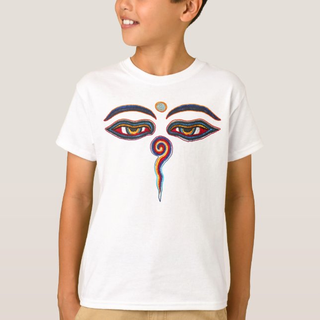 T-shirts Olhos De Buda/Augen der Weisheit (Frente)