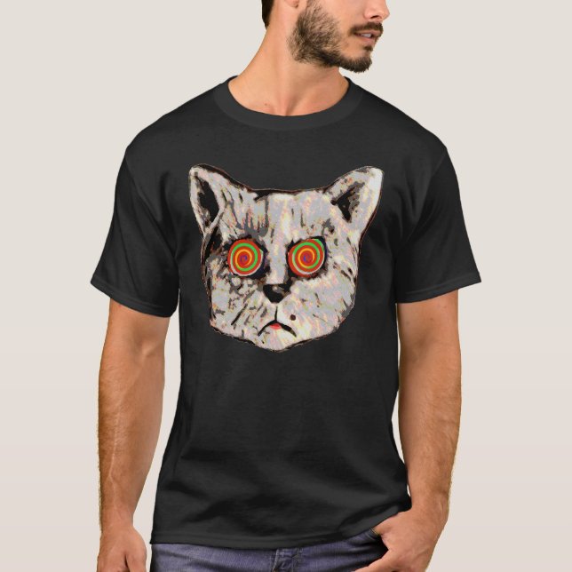 T-shirts olhos de gato hipnóticos (Frente)
