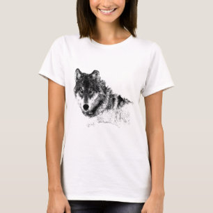 T-shirts Olhos do Lobo Inspirador Branco Preto