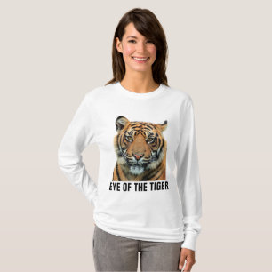T-SHIRTS OLHOS DO TIGRE, CAMADAS-T DE VINTAGEM