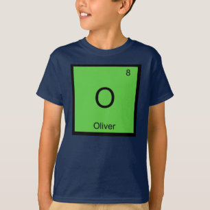 T-shirts Oliver Nome Elemento Químico Tabela Periódica