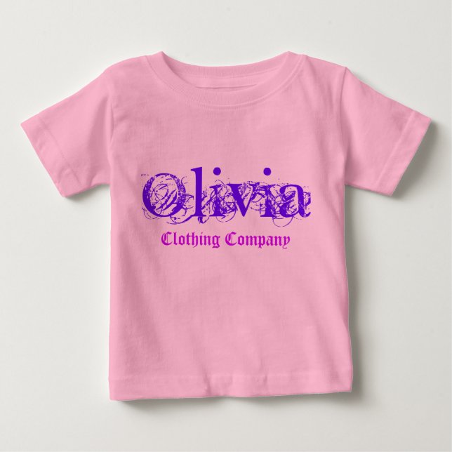 T-shirts Olivia Name Clothing Company Baby Shirts (Frente)