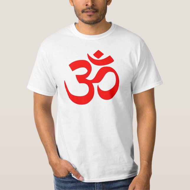 T-shirts OM símbolo Hindu e budista (do ॐ) - (Frente)