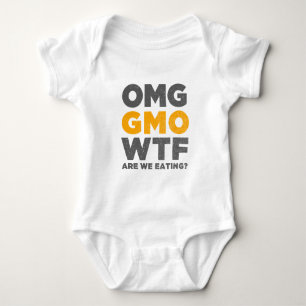 T-shirts OMG GMO WTF são nós que comemos?