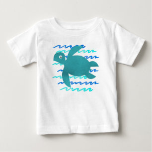 T-shirts Ondas de Tartaruga do Mar de Água