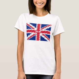 T-shirts Ondas de UnionJack, Británico verdadeiro