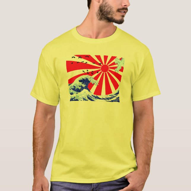 T-shirts Ondas do japonês (Frente)