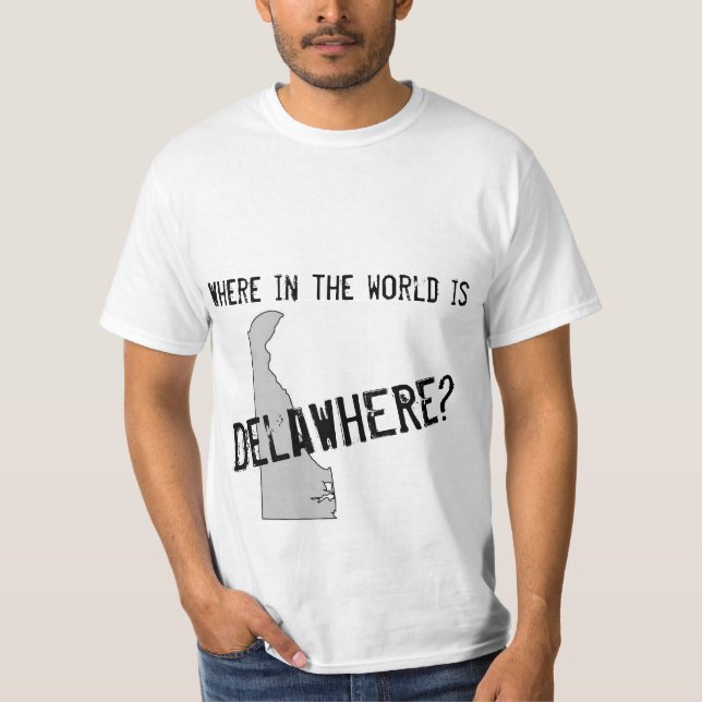 T-shirts Onde está Delawhere? (Frente)