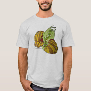 T-shirts onde faça os caracóis vêm de