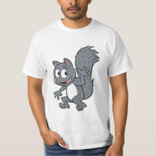 T-shirts Ondulação cinzenta do esquilo do rick   da guard
