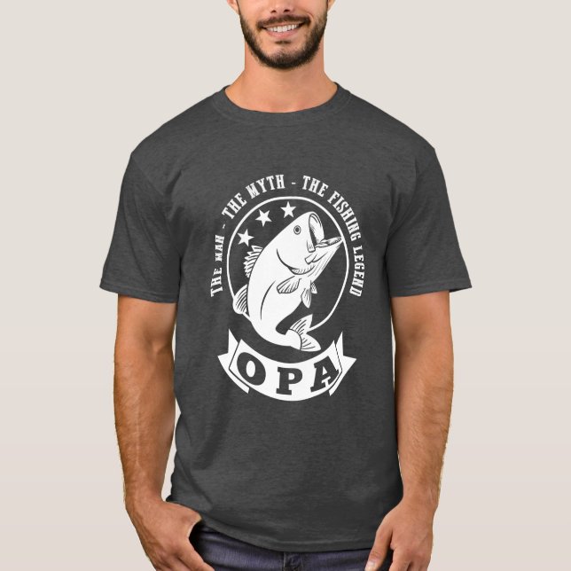 T-shirts Opa a legenda da pesca (Frente)