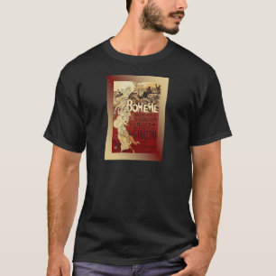 T-shirts Ópera 1896 w/Background de Puccini do ~ de