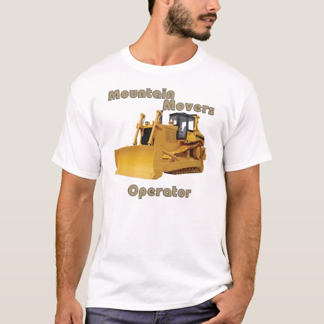 T-shirts Operador da escavadora de Bull (Frente)