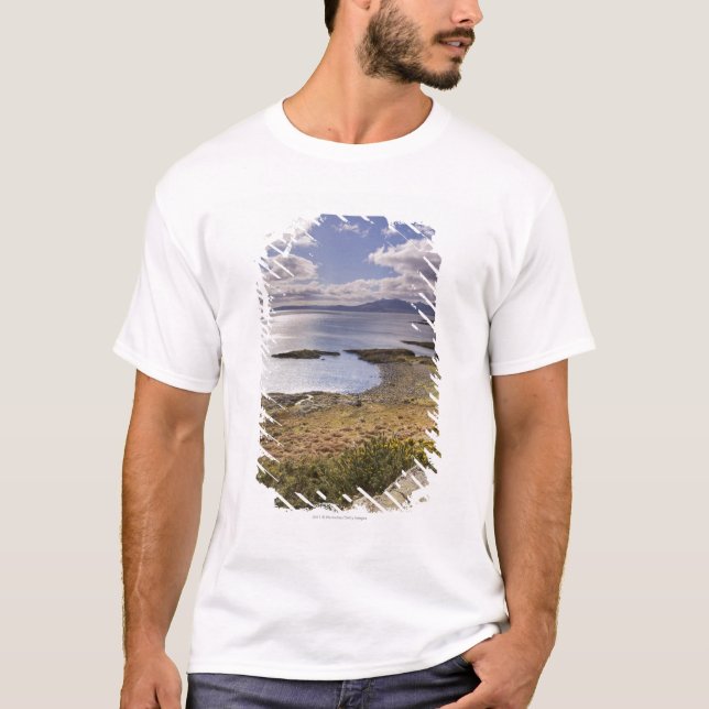 T-shirts Opinião da água e da costa no Bute, Argyll, (Frente)