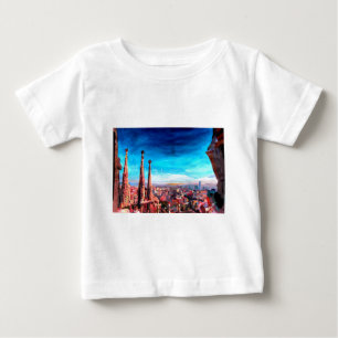 T-shirts Opinião da cidade de Barcelona e Sagrada Familia