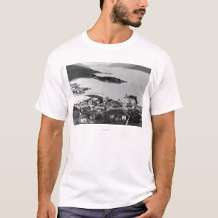 T-shirts Opinião da cidade de Wrangell, fotografia de