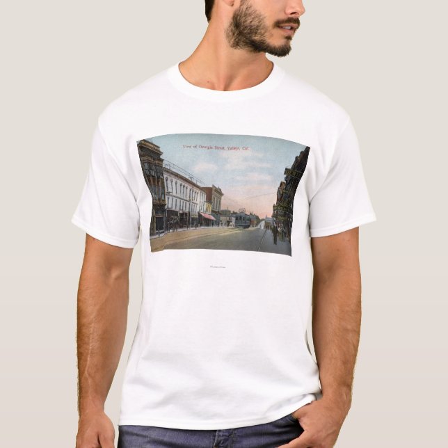 T-shirts Opinião da rua de Geórgia com carro da rua (Frente)