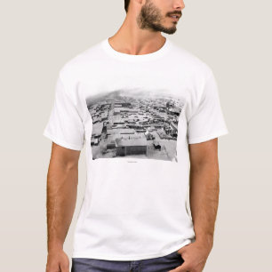 T-shirts Opinião de olho de pássaro de Nome, Alaska com