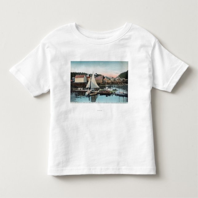 T-shirts Opinião do beira-rio da doca de flutuação (Frente)