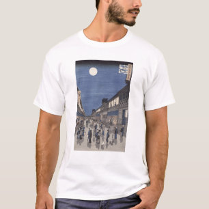 T-shirts Opinião do nighttime da rua de Saruwaka
