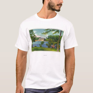 T-shirts Opinião do parque de Cazenovia do lago e do casin