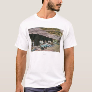 T-shirts Opinião os trabalhadores na pedreira de ardósia 