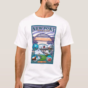 T-shirts Opiniões da cidade - Newport, Oregon