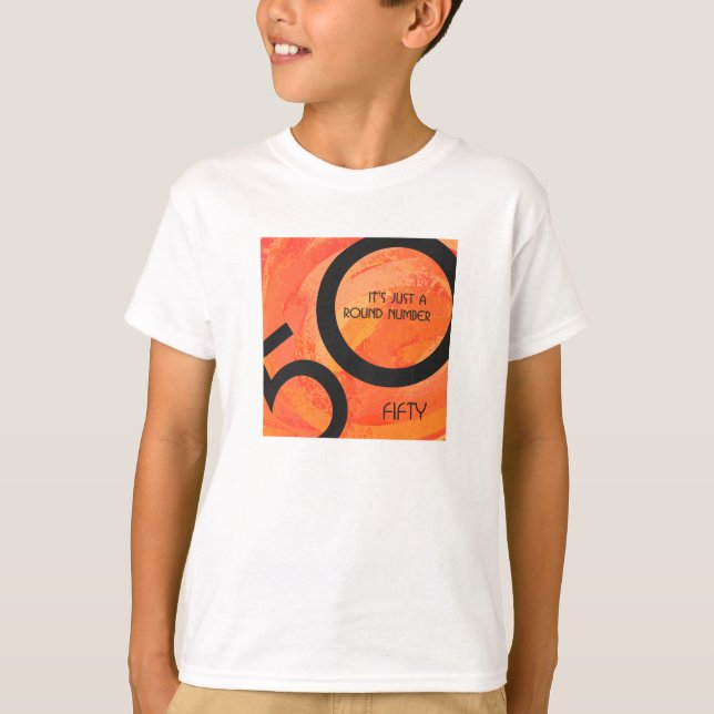 T-shirts Orange 50 Decade Birthday (Frente)