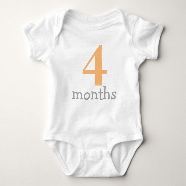 T-shirts Orange Monthly Baby (Frente)