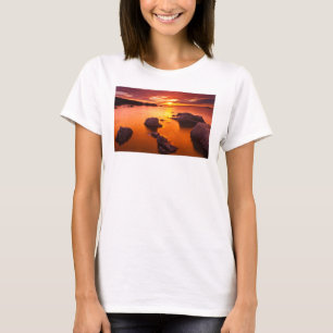 T-shirts Orange Secape, pôr do sol, Califórnia