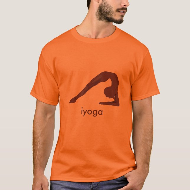 T-shirts Oranget-shirt yoga pose (Frente)