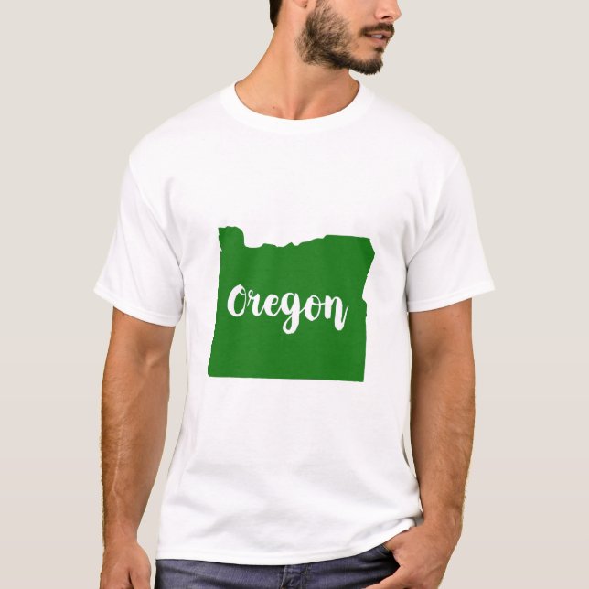 T-shirts Oregon State Green (Frente)
