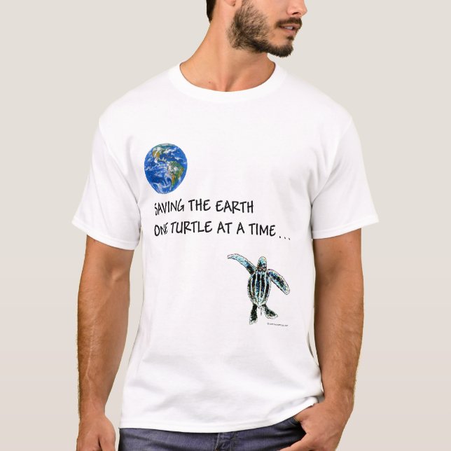 T-SHIRTS ORGÂNICO: UMA TARTARUGA (Frente)