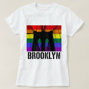 T-shirts Orgulho 2 da silhueta da ponte de Brooklyn