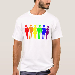 T-shirts Orgulho alegre do arco-íris GLBT da família